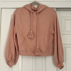 Ulla Johnson light pink hoodie with tassels “Mel Hoodie”